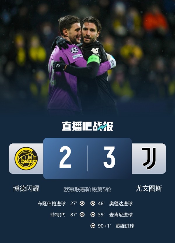 博德闪耀主帅：我对球队下半场的表现不满意，尤文获胜当之无愧