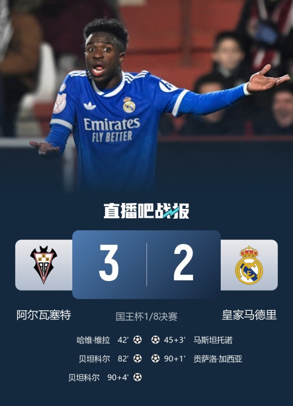 阿尔瓦塞特主帅：我们展现纪律性和韧性 皇马是一支伟大的球队